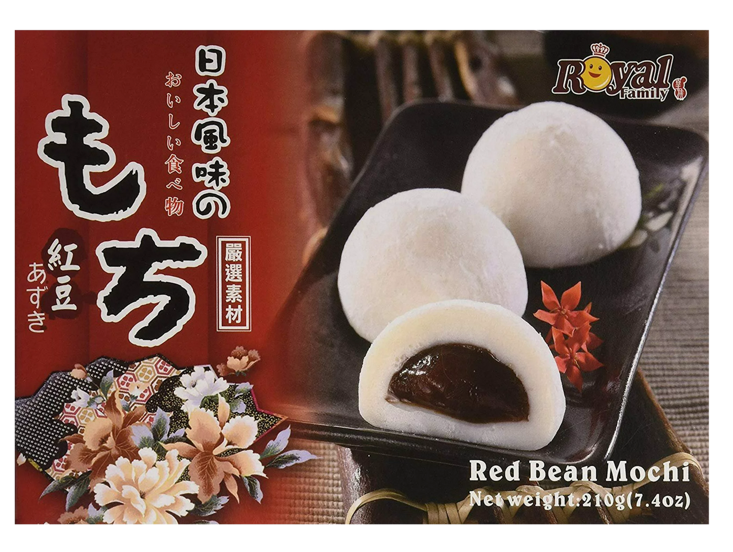 Royal Family Japanese Rice Cake Mochi Daifuku (Red Bean) 210g