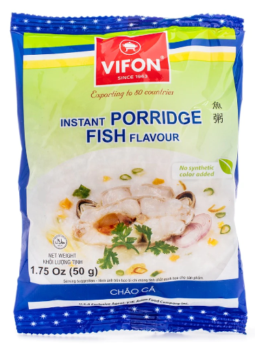 Vifon Instant Porridge, Fish Flavor