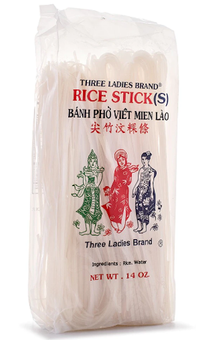 Three Ladies Rice Stick Banh Pho Viet Mien Lao 14 oz