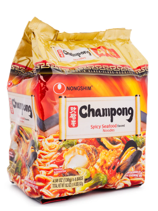 Nongshim Champong Noodle Soup Spicy Seafood Flavor