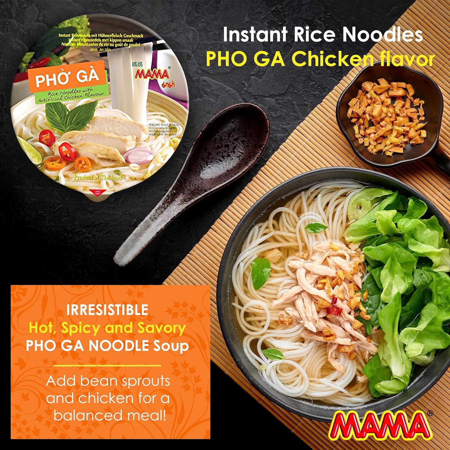 MAMA Pho Ga Instant Chicken Soup Bowl Noodle In Vietnamese Style