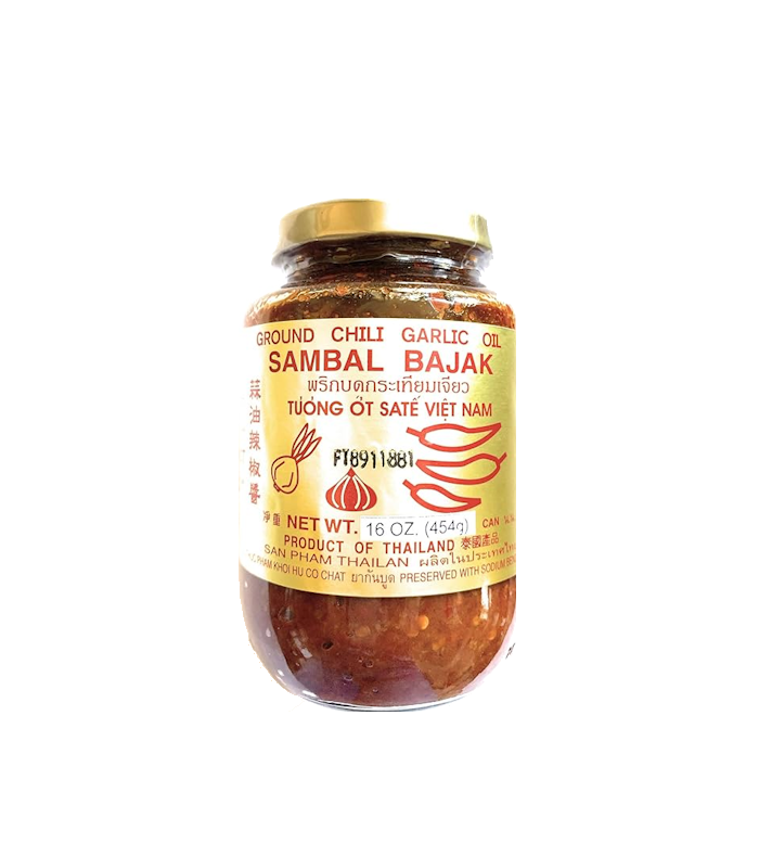 Sambal Bajak Ground Chili Garlic Oil Paste 454g