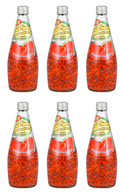 Honey Bee Basil Seed Drink Watermelon Flavor 9.8oz