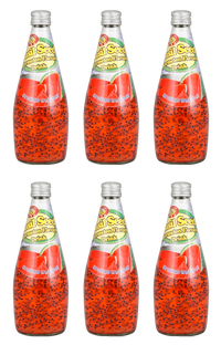 Honey Bee Basil Seed Drink Watermelon Flavor 9.8oz