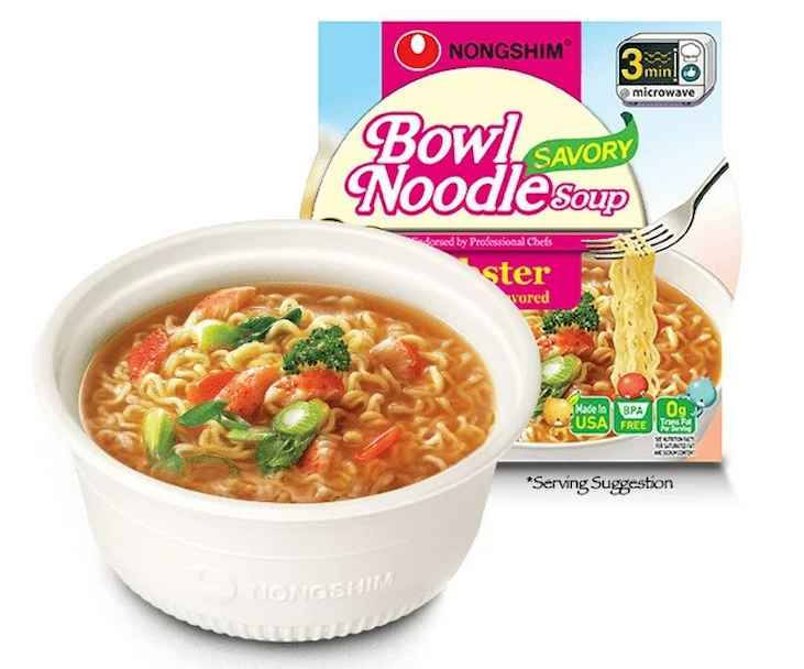 Nongshim Bowl Noodle Savory Lobster Ramyun Ramen Noodle Soup Bowl