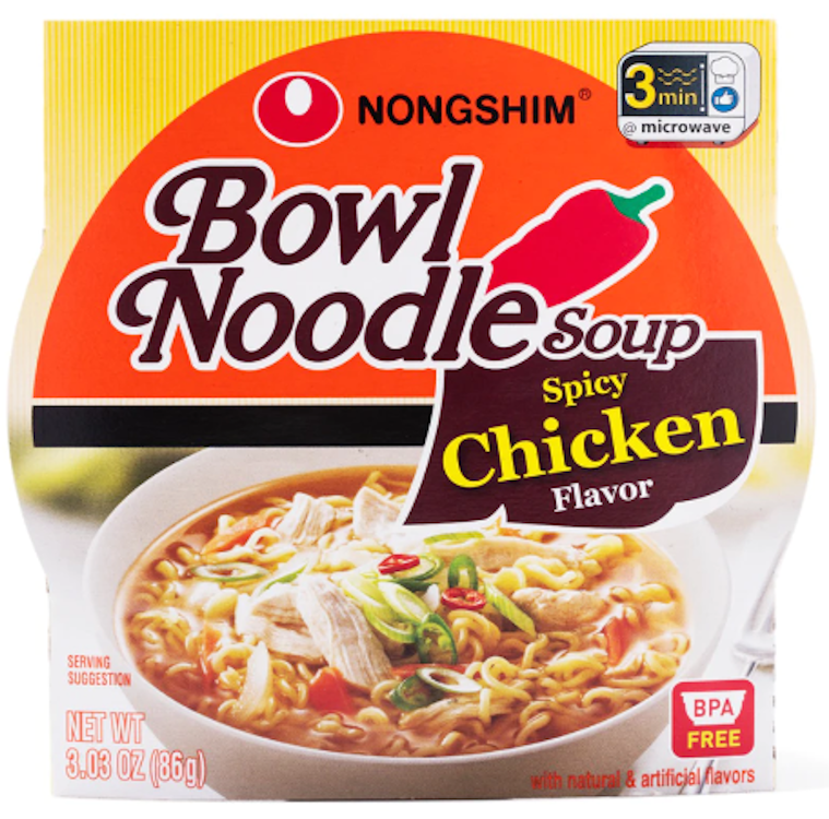 Nongshim Bowl Noodle Soup, Spicy Chicken Flavor