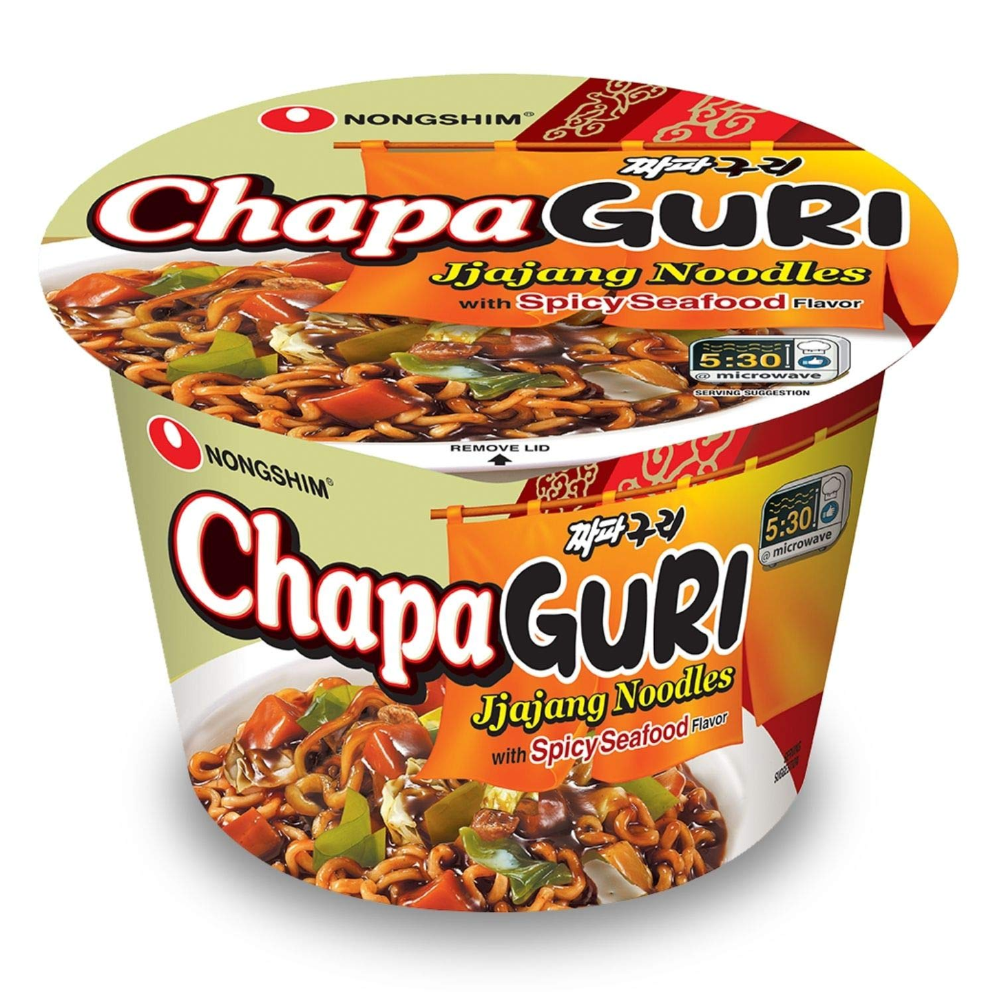 Nongshim Chapaguri Jjajang Noodles, Spicy Seafood Flavor