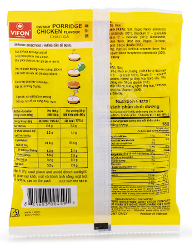 Vifon Instant Porridge, Chicken Flavor