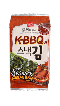 Wang Roasted Seaweed Snack, Korean Barbeque Flavored Pack of 16