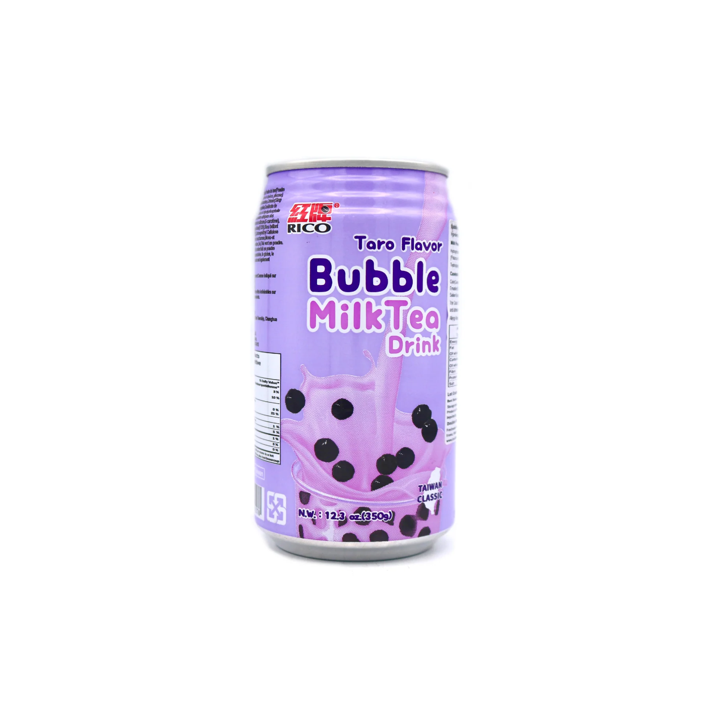 Rico Boba Bubble Milk Tea Drink Taro Flavor 12.3oz