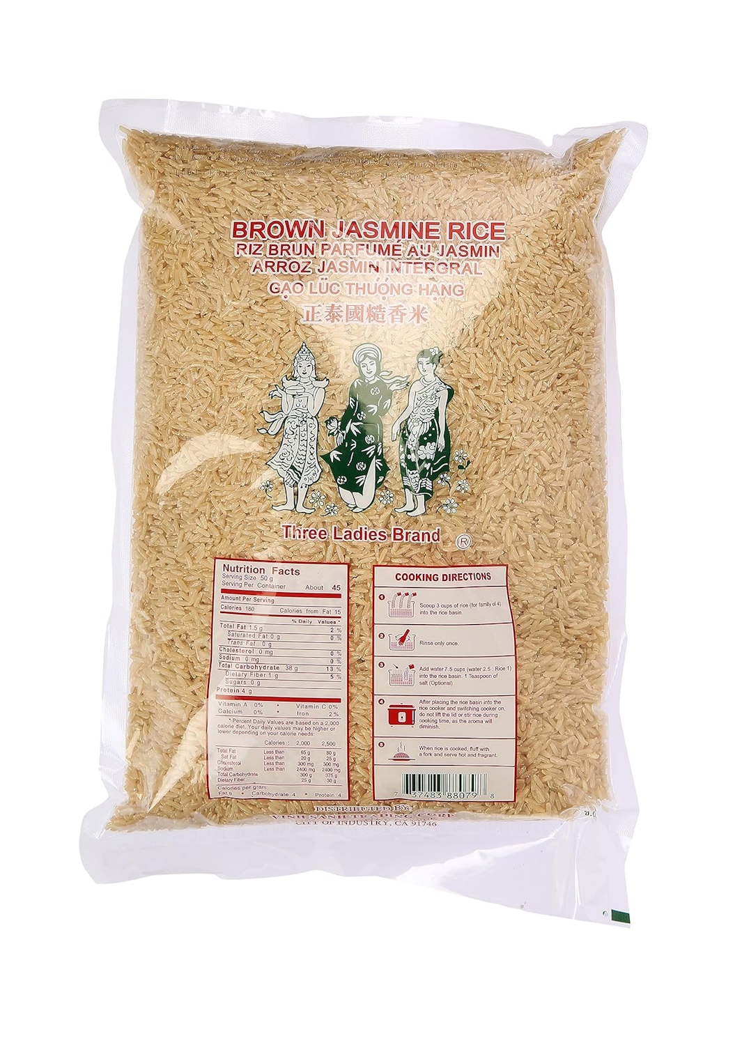 Three Ladies Brown Jasmine Rice 5 lbs