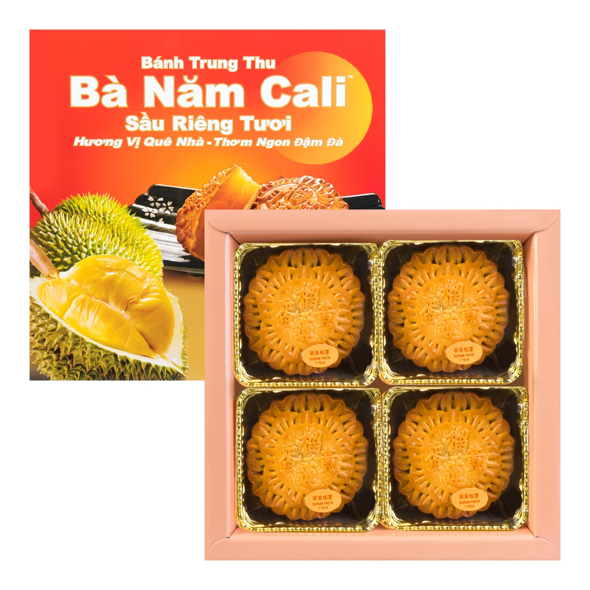 Ba Nam Cali Mooncake Durian 1 Yolk 25.40 oz