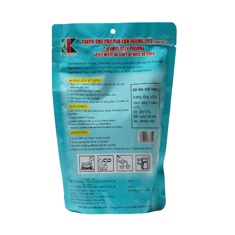 [3K] Coconut Jelly Powder - 560g - A&E Foodstore