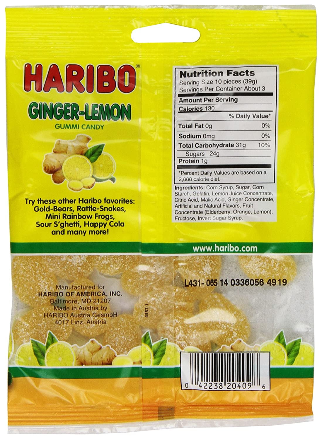 Haribo Ginger Lemon 4oz