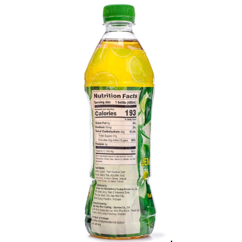 Zero Degrees Khong Do Lemon Flavored Green Tea 15.4 oz