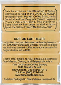 Cafe du Monde Coffee and Chicory Decaf 13oz