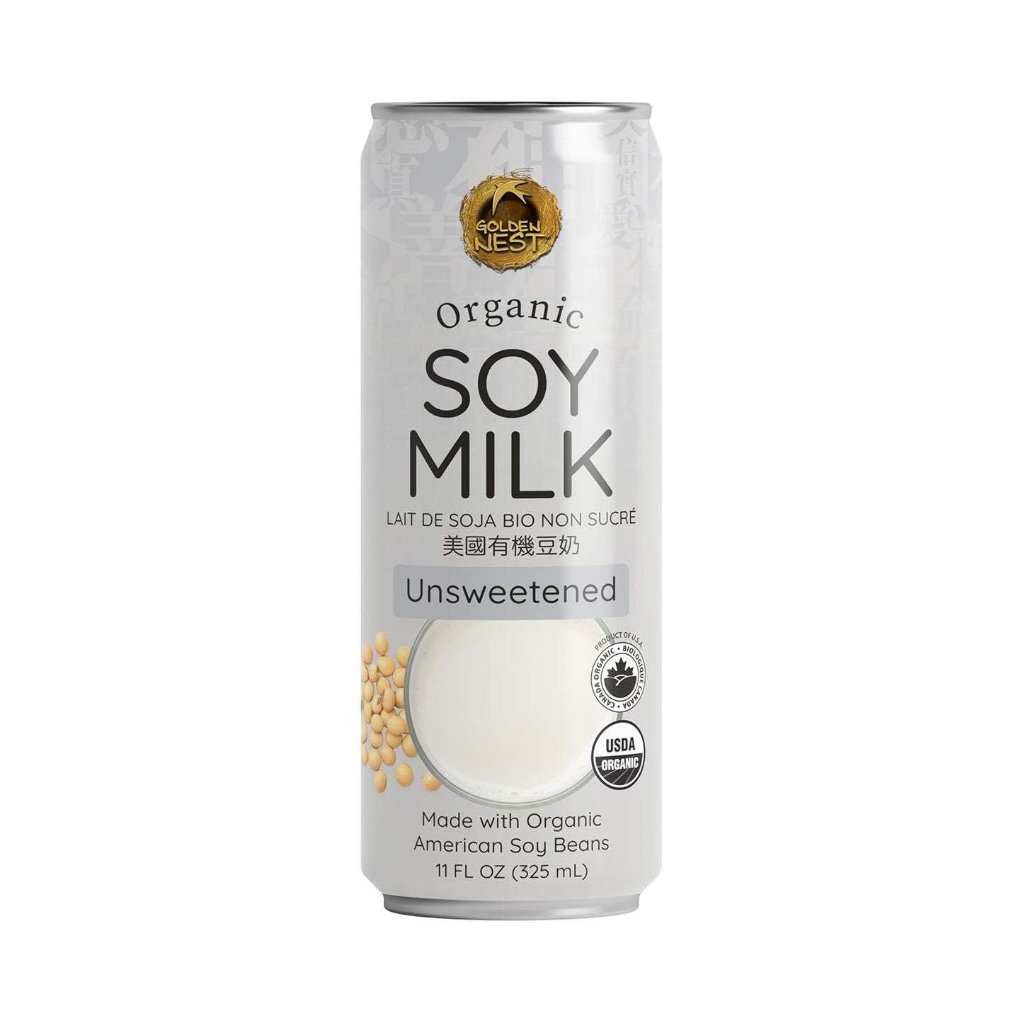 Golden Nest Organic Soy Milk - Unsweetened 11 oz