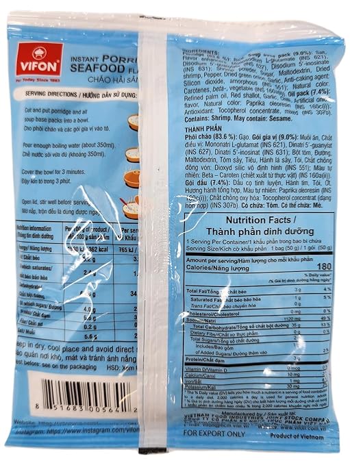 Vifon Instant Porridge Seafood Flavour 1.75oz