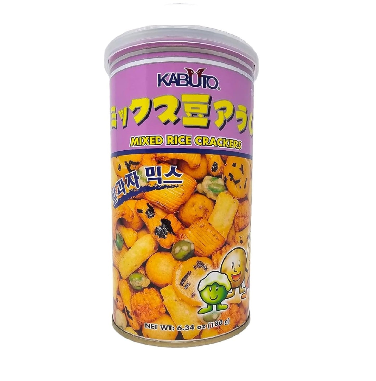 Kabuto Mixed Rice Crackers, Coated Green Peas, Coated Peanuts Snacking 6.34 oz