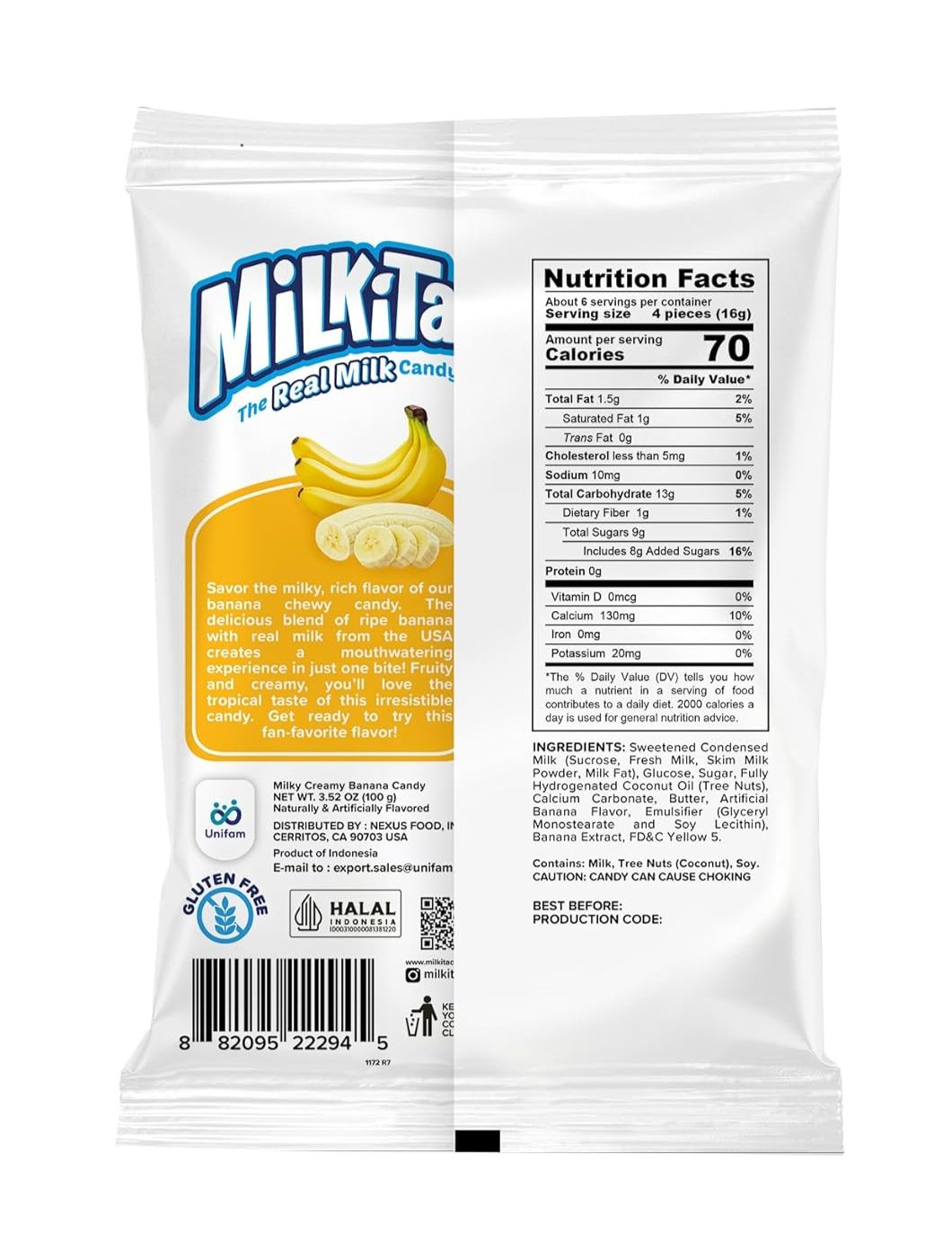 Milkita Banana Candy 4.23oz