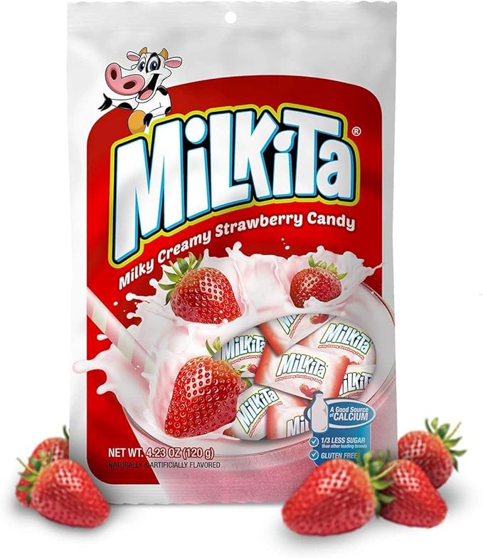 Milkita Strawberry Shake Candy 4.23oz