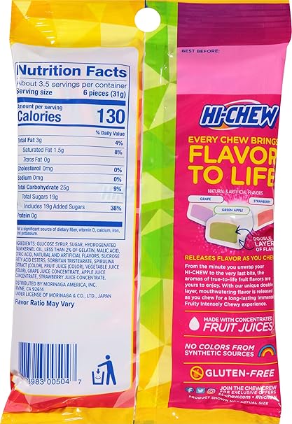 Morinaga Hi Chew Assorted Mix 3.53oz