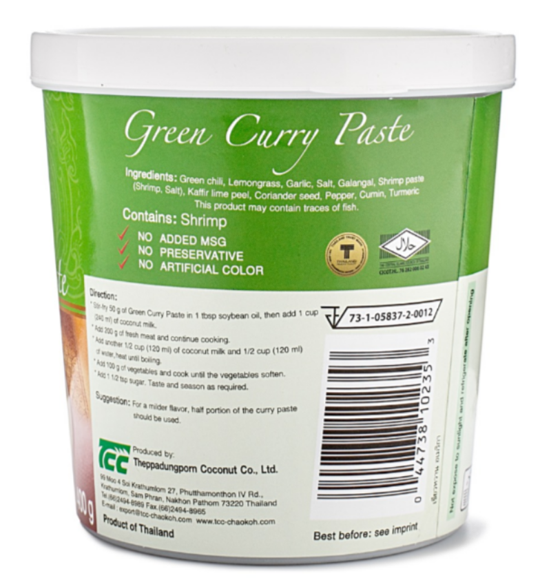 Mae Ploy Green Curry Paste 400g