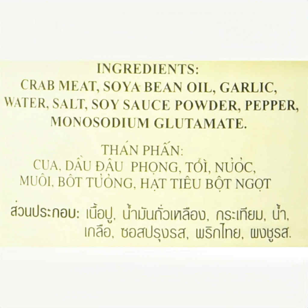 R Dragon Crab Paste with Soya Bean Oil 200g