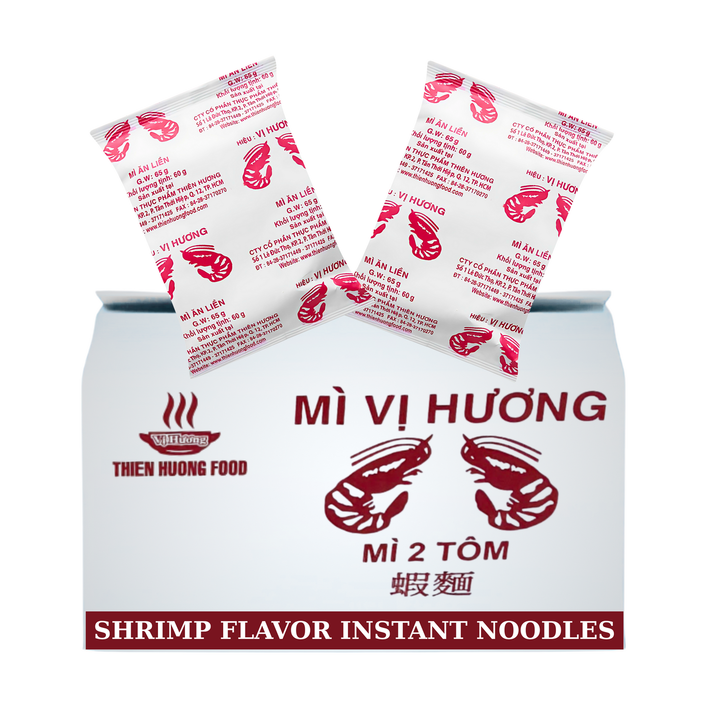 VI HUONG Shrimp Flavour Instant Noodles 60g