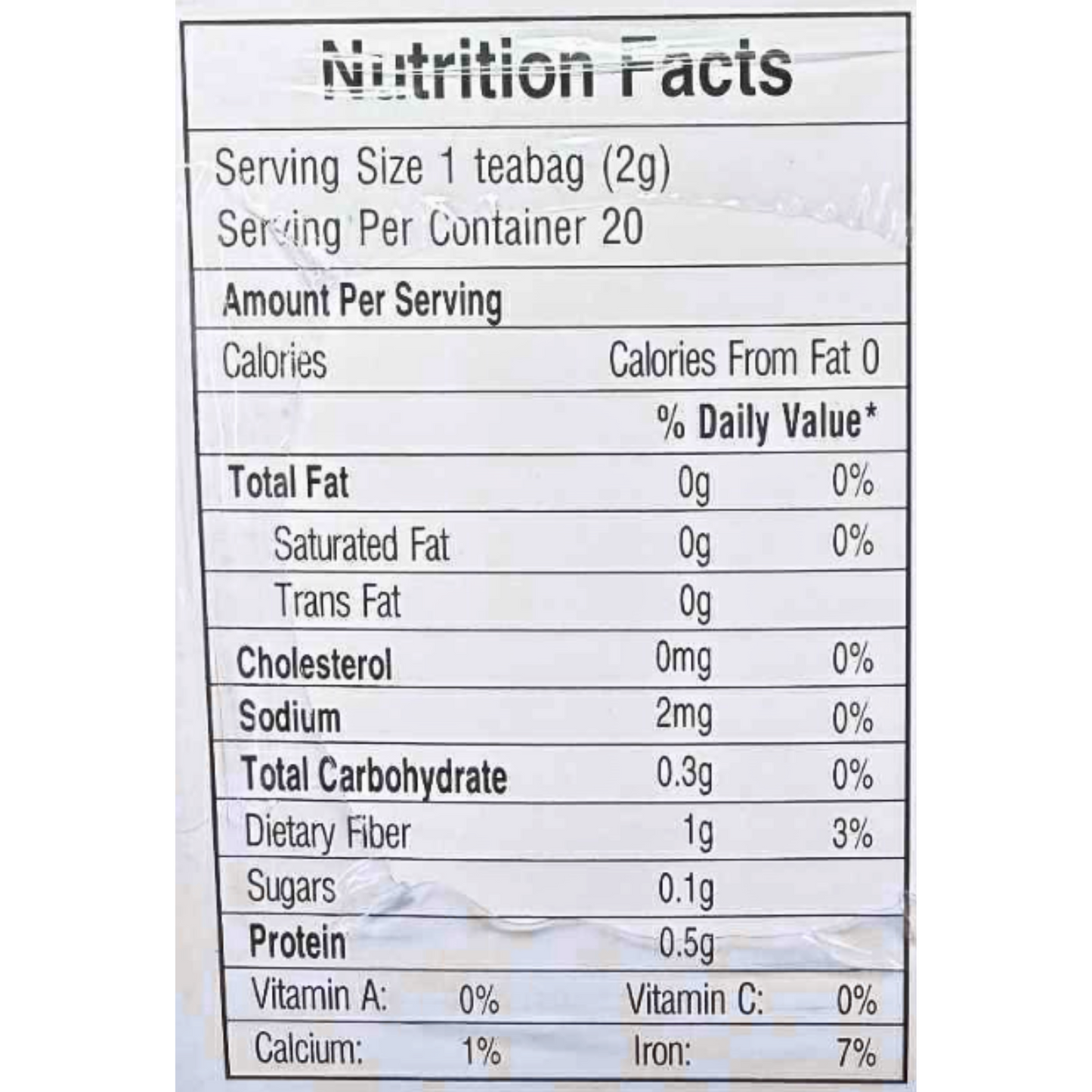 Best Taste Brand Ginger Tea No Sugar 1.4oz