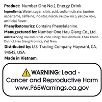 Number One No.1 Energy Drink