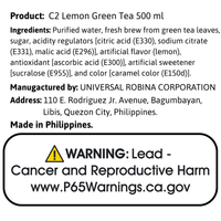 C2 Lemon Green Tea 500 ml