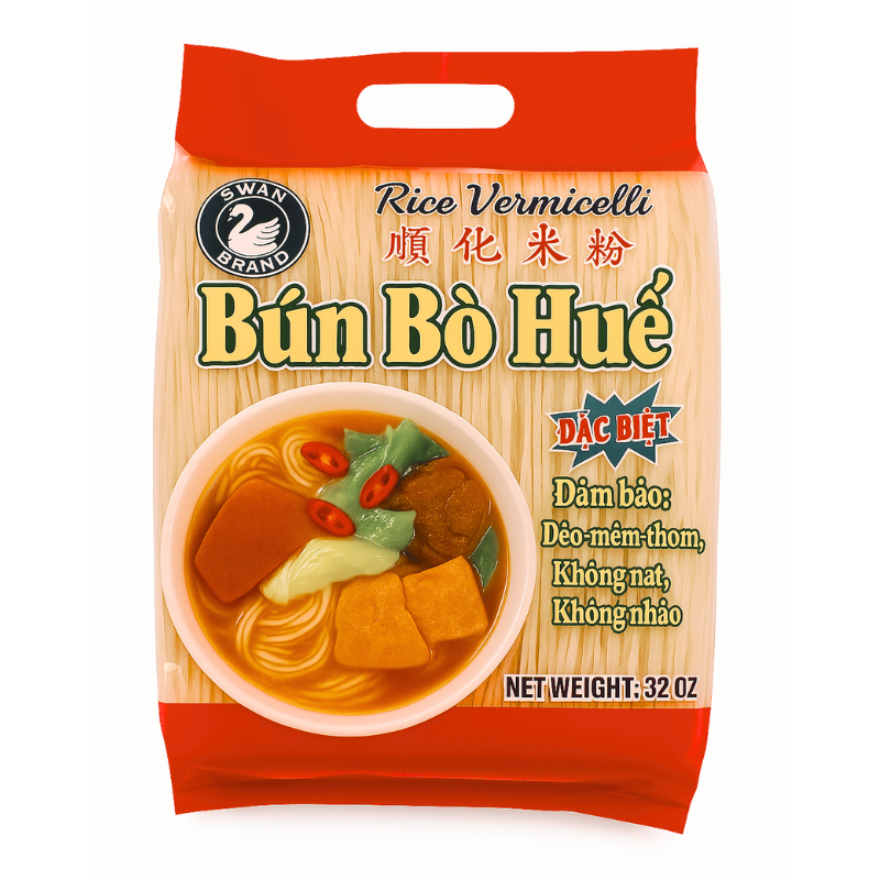 Swan Brand Rice Vermicelli (Bun Bo Hue Dac Biet) 32oz