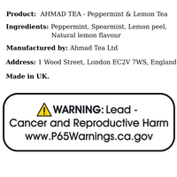 AHMAD TEA - Peppermint & Lemon Tea (20 Tea Bags)