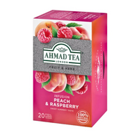 AHMAD TEA - Peach & Raspberry Herbal (20 Tea Bags)