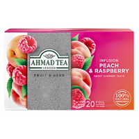 AHMAD TEA - Peach & Raspberry Herbal (20 Tea Bags)