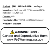 [TH] UHT Fresh Milk - Less Sugar - 180ml