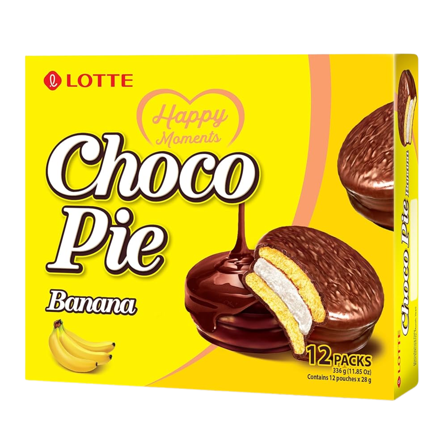 Lotte Banana Choco Pie 12 Packs 11.85oz