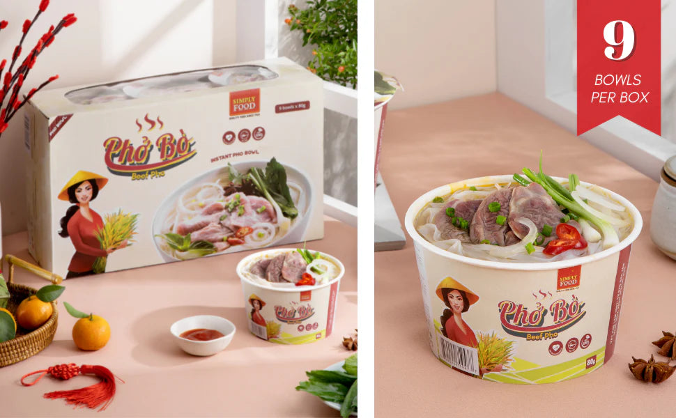 Simply Food Beef Flavored Instant Pho Noodle Bowl