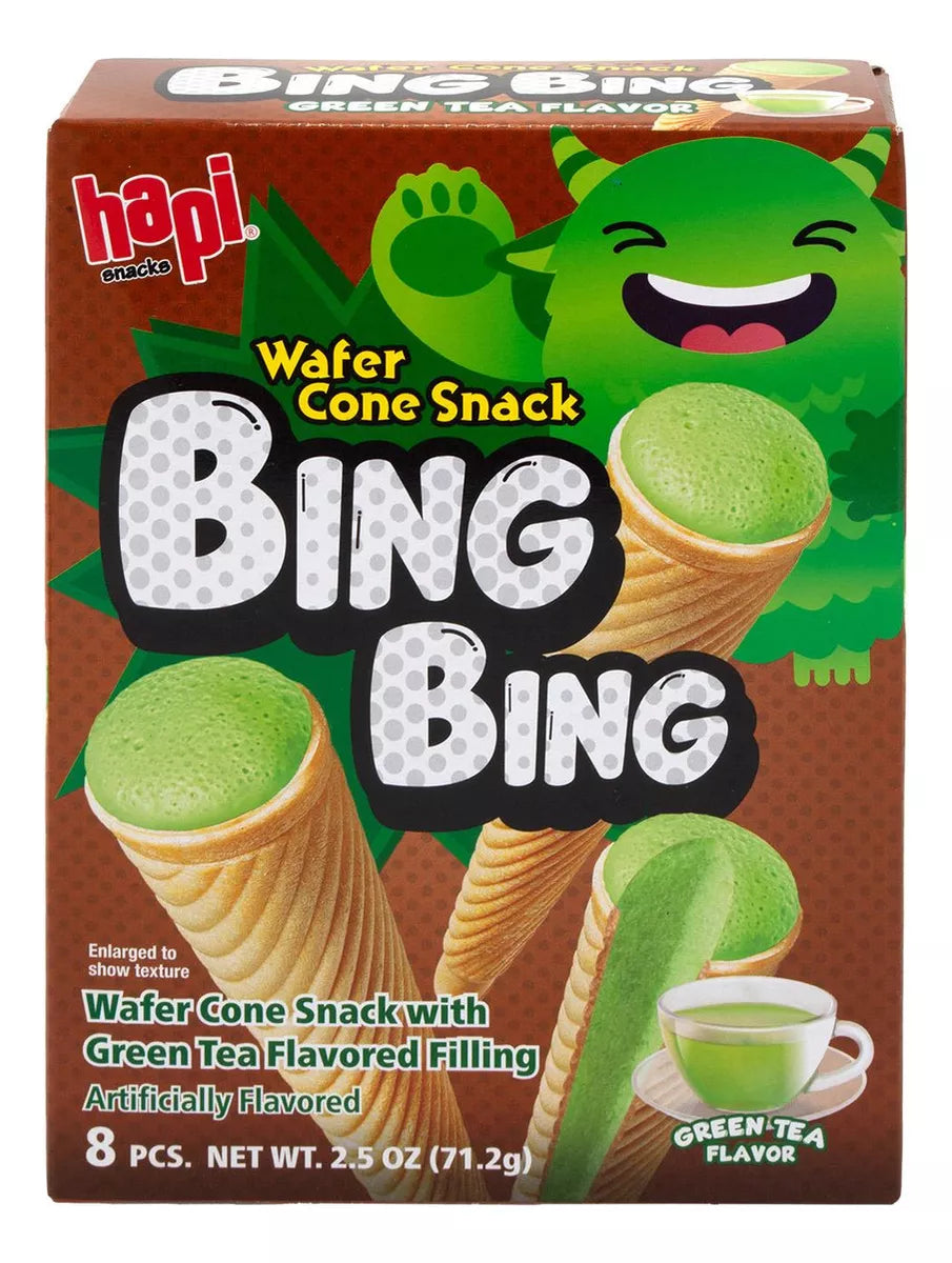 Hapi Snacks Wafer Cone Green Tea Flavored 2.5oz