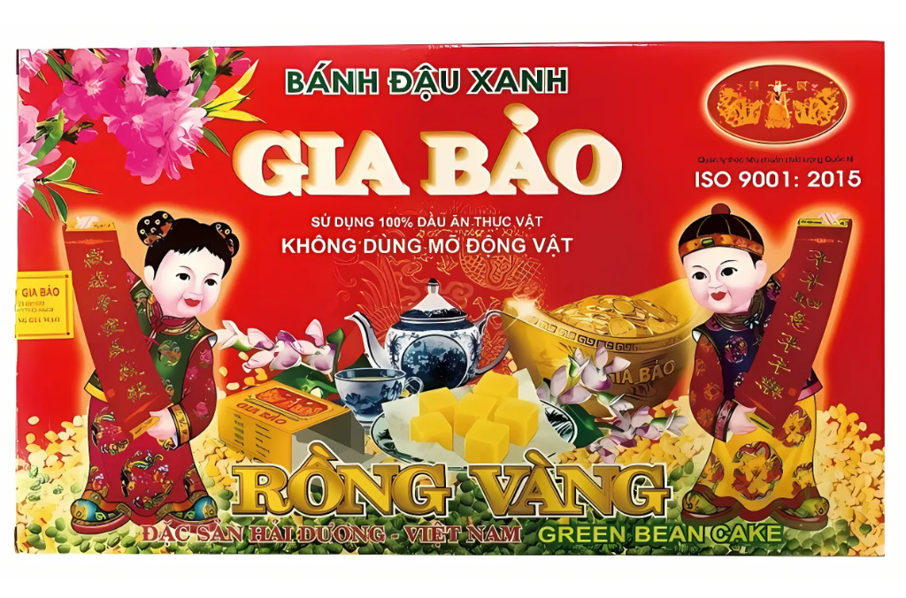 Gia Bao Golden Dragon Green Bean Cake 240g