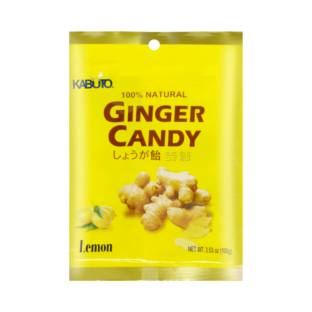 Kabuto 100% Natural Lemon Ginger Candy 3.5oz