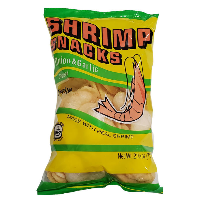 Marcopolo Brand Shrimp Snacks Onion & Garlic 2.5oz