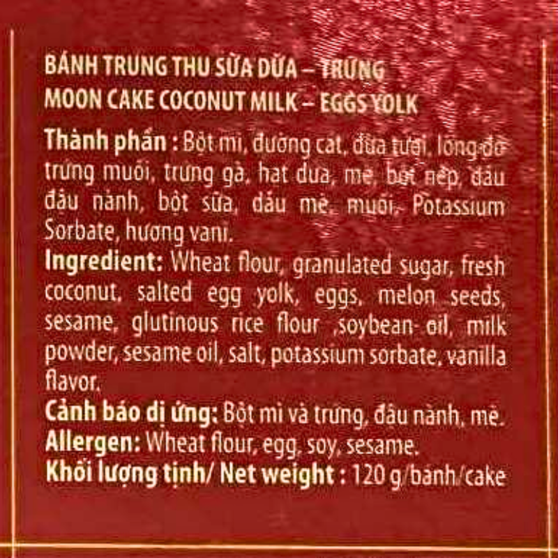 HappyElephant MoonCake Mix+CoconutMilk - Yolk 480g