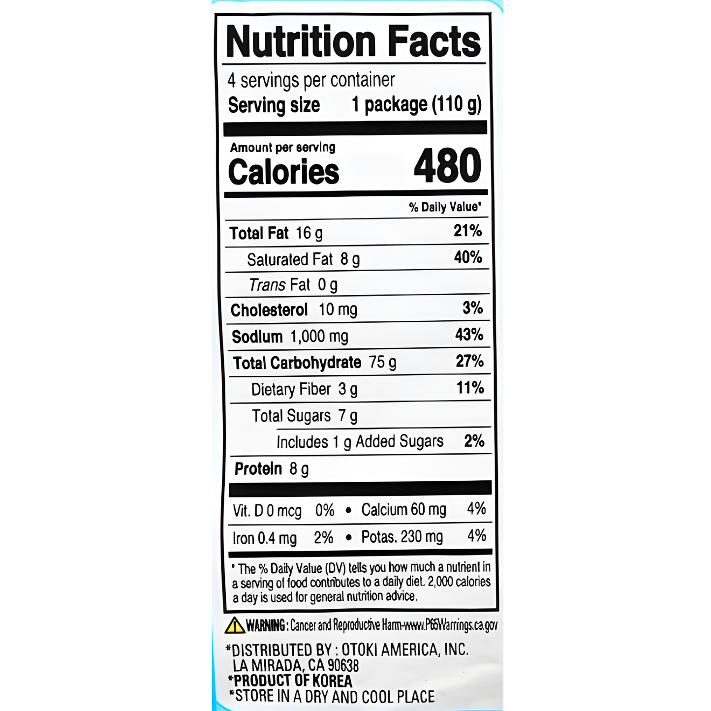 [OTOKI] Stir-Fry Cheesy Ramen Cheddar&Mascarpone - 15.5oz