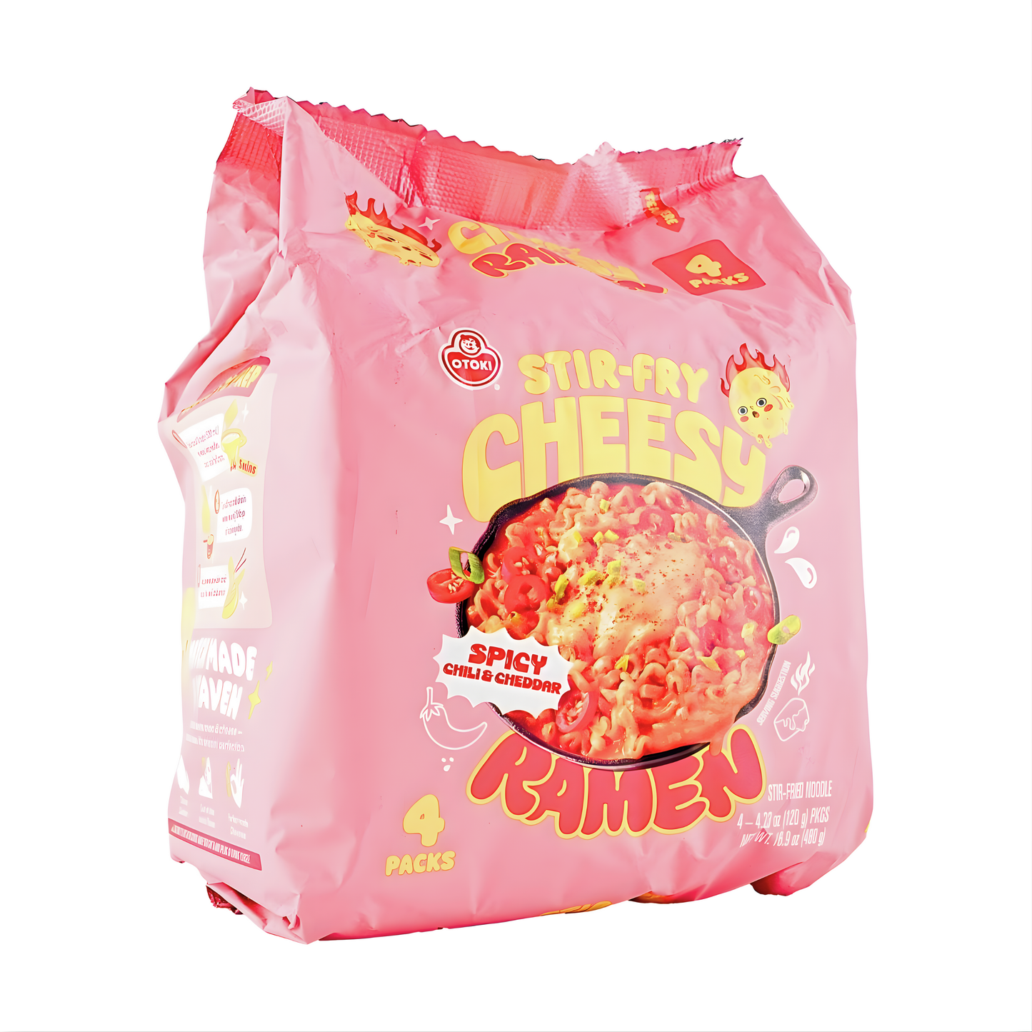 [OTOKI] Stir-Fry Cheesy Ramen Spicy Chili&Cheddar - 16.9oz