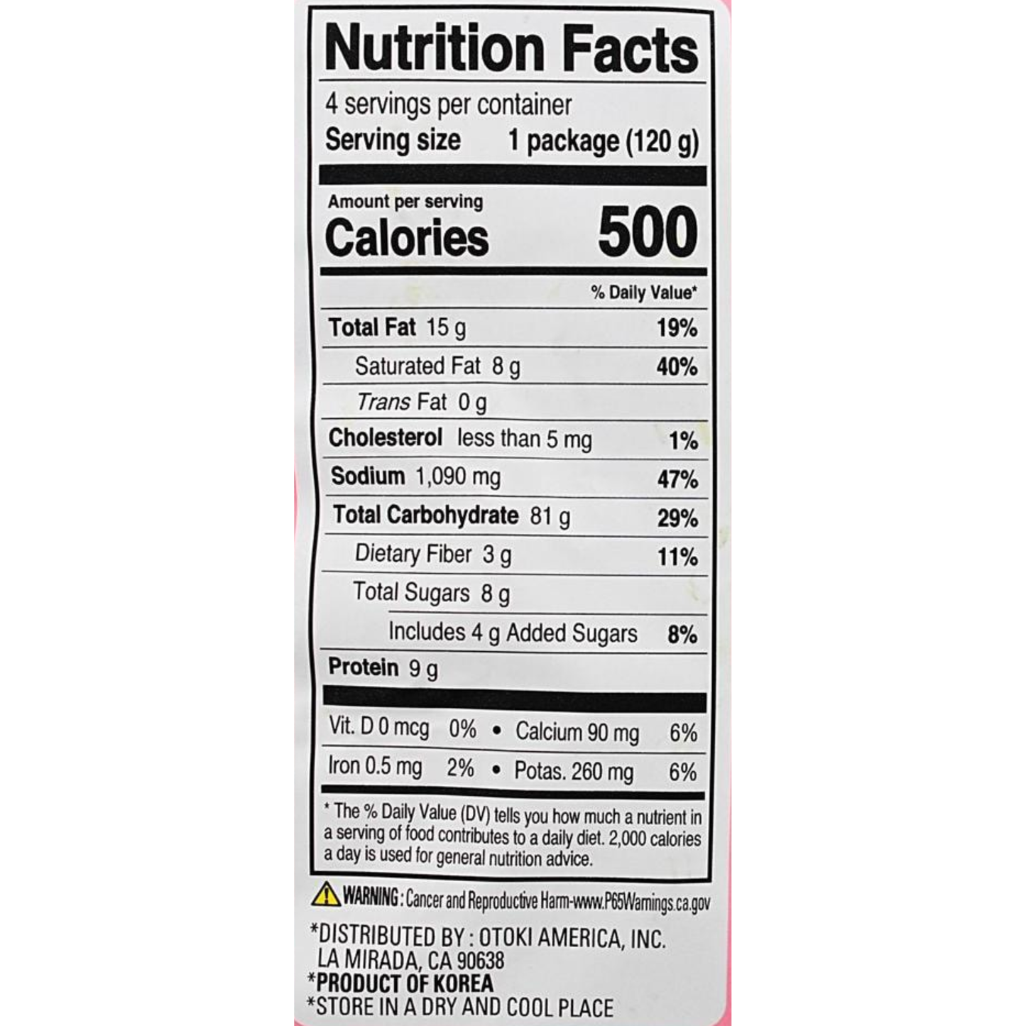 [OTOKI] Stir-Fry Cheesy Ramen Spicy Chili&Cheddar - 16.9oz