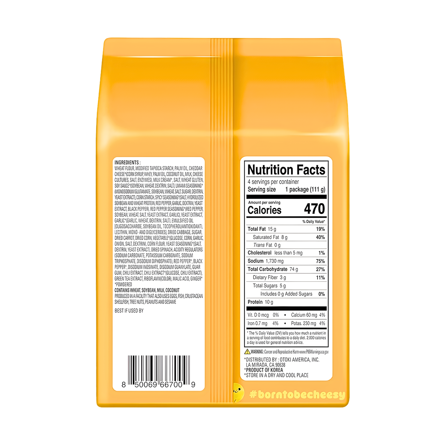 [OTOKI] Stir-Fry Cheesy Ramen Cheddar - 15.7oz