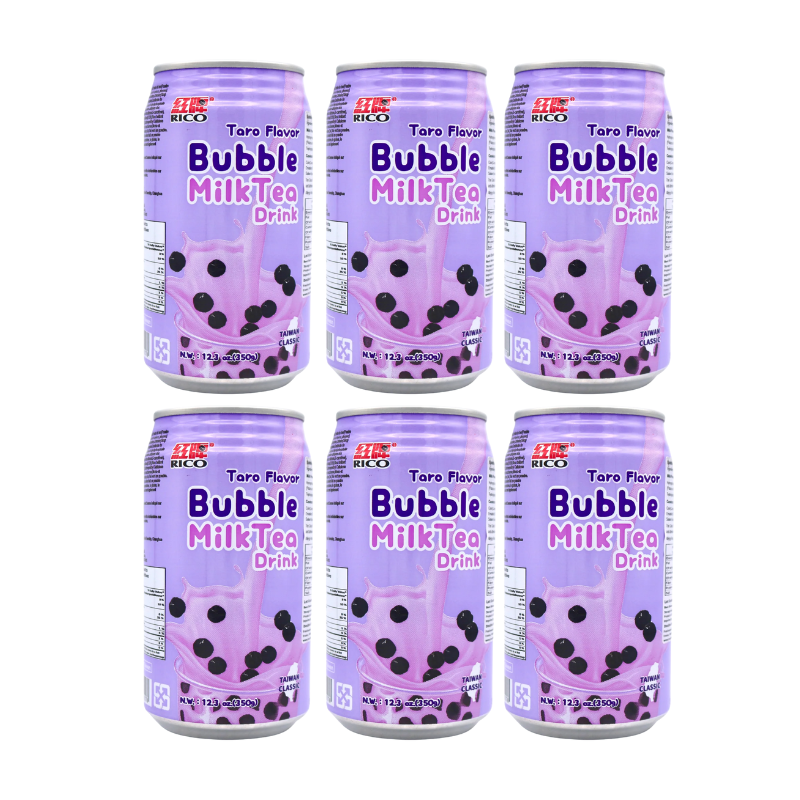 Rico Boba Bubble Milk Tea Drink Taro Flavor 12.3oz