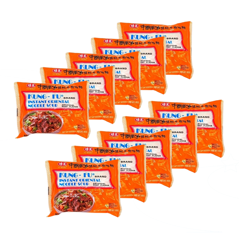 Kung Fu Instant Oriental Noodle Soup- Beef Flavor